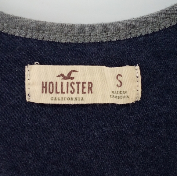 ⭐3/$30 Y2K Hollister Palm Trees Blue White Navy Gray Tank Top Small 90's 2000's - Picture 2 of 9